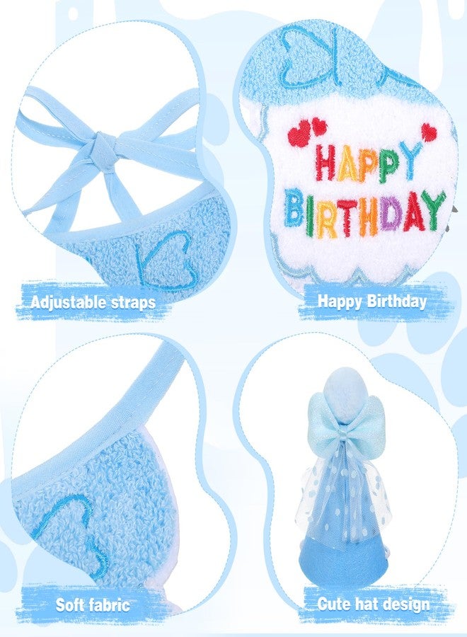 Aeaocvo Blue Cat Birthday Hat, Cats Party Bandana Hat Numbers for Pet Birthdays Decorations - Image 3